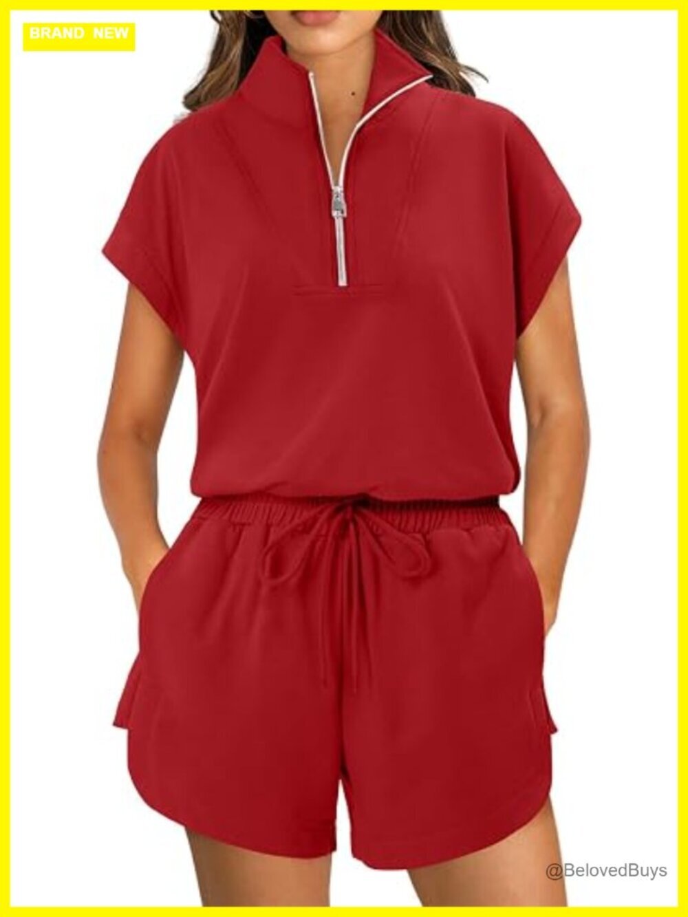 Two Piece Short Sleeve Top and Shorts Lounge Set Sweatsuit Casual Tracksuit